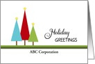 Business Christmas Card-Customizable Text-Christmas Trees card