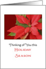 Remembrance Christmas Card-Thinking of You this Holiday Season card