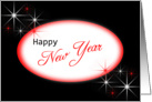 Happy New Year Greeting Card with Retro Design card