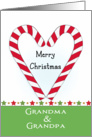 For Grandparents-Christmas Grandma & Grandpa Greeting Card-Heart card