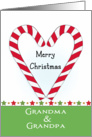 For Grandparents-Christmas Grandma & Grandpa Greeting Card-Heart card