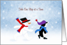 One Step at a Time-Encouragement Card for Cancer Patients-Winter card