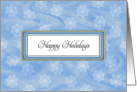 From Business Happy Holidays Christmas Card-Snowflake and Blue Design card