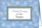 For Employee Christmas Card with Snowflake Design-Business card