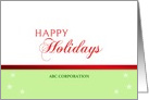Business Christmas Greeting Card-Customizable Text-Star Design card