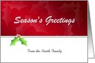 Season’s Greetings Christmas Card-Customizable Text card