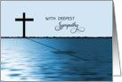 Sympathy Greeting Card With Cross and Reflection card