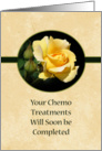 Last Chemo Treatment Greeting Card Yellow Rose for Cancer Patient card