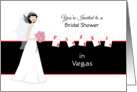 Vegas Bridal Shower Invitation-Retro Girl Bride-Playing Cards