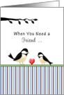 For Cancer Patient Encouragement Greeting Card-Two-2 Chicakdee Birds card