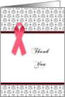 For Caregiver Breast Cancer Thank You Greeting Card-Pink Ribbon card