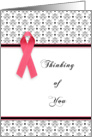 For Breast Cancer Patient-Thinking of You Greeting Card-Pink Ribbon card