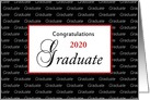 For Graduate Graduation Greeting Card with Customizable Year card