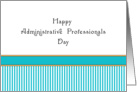 Administrative Professionals Day Greeting Card-Classic Blue Stripe card