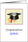 For Graduate Graduation Greeting Card-Black Graduation Hat & Diploma card