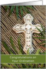 Congratulations on Your Ordination Greeting Card with Cross and Palms card