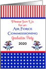 Air Force Commissioning Graduation Invitation Card-Customizable Text card