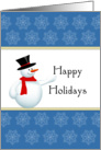 Business Christmas Card - Snowman & Snowflake Design card