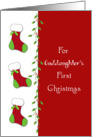 For Goddaughter’s First Christmas Greeting Card-Christmas Stockings card