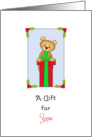 A Gift for You-Money Enclosed Card-Bear-Present card