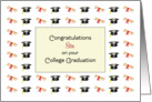 For Son on Your College Graduation Greeting Card - Scrolls and Hats card