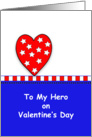 Military Valentine’s Day Greeting Card-Heart with White Stars card