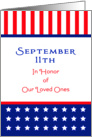 Patriot Day-September 11th-9/11 Remembrance Card-Stars & Stripes card