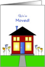 We’ve Moved-New House-New Address Announcement-House-Flowers card