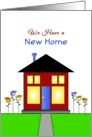 New Home-New House-New Address Greeting Card-Flowers card