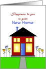 Congratulations New House-New Home-New Address-House-Flowers card