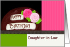 For Daughter-in-Law Happy Birthday Greeting Card-Birthday Cake card