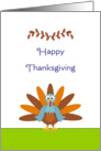 General Thanksgiving Card Turkey & Leaf Design card