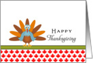 Canada Thanksgiving Greeting Card with Turkey and Maple Leaf Design card