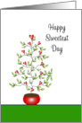 Sweetest Day Card with Tree Covered in Red Hearts-Love-Romance card