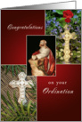 Congratulations on Your Ordination Greeting Card-Crosses-Jesus card