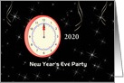 New Year’s Eve Party Invitation Greeting Card-Clock-Customizable Text card
