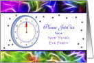 New Year’s Eve Party Invitation - Clock-Swirls card