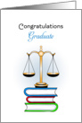 For Graduate Graduation Greeting Card-Law School-Scales of Justice card