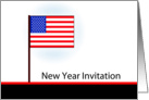 Patriotic New Year’s Eve Party Invitation, American Flag card