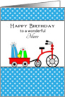 For Niece Birthday Card with Wagon, Bike and Presents card