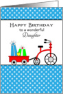 For Daughter Birthday Card with Wagon, Bike and Presents card