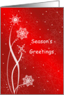 Business Christmas Greeting Card with Snowflakes card