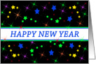 Happy New Year Greeting Card, Star Design Background card