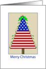 Patriotic Christmas Card for Deployed Military Service-Veteran-Soldier card