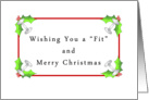 From Health Club, Weight Training, Fitness Christmas Card