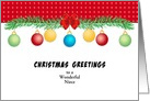 Christmas Greeting Card for Niece-Ornaments-Customizable Text card