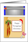Scrapbook Themed Christmas Greeting Card, Scissors, Paper Trimmer card