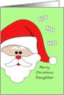 Merry Christmas Greeting Card with Santa Claus Face Design-Ho Ho Ho card