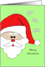 Merry Christmas Santa Claus Head Greeting Card - Ho Ho Ho card