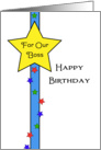For Our Boss / From Group Birthday Card - Star Border card